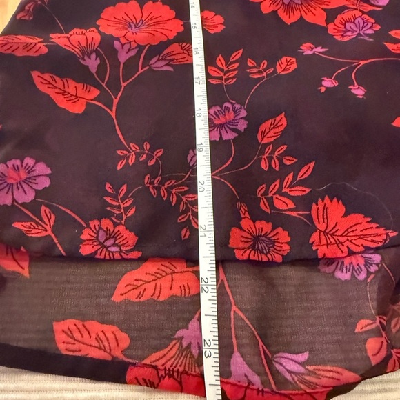 Sanctuary Sheer Floral Blouse Women’s Small Black Red Purple - Picture 6 of 8